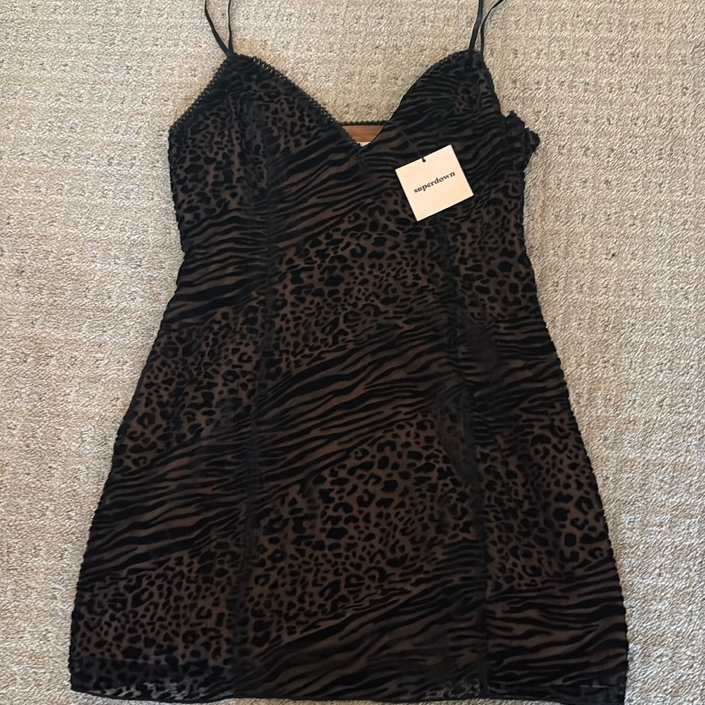 Superdown Leopard Print Mini Dress